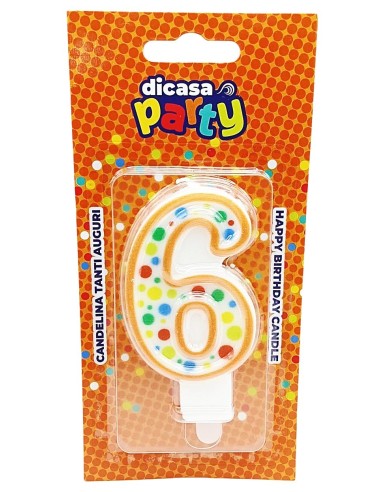Dicasa Candelina Buon Compleanno - Numero 6